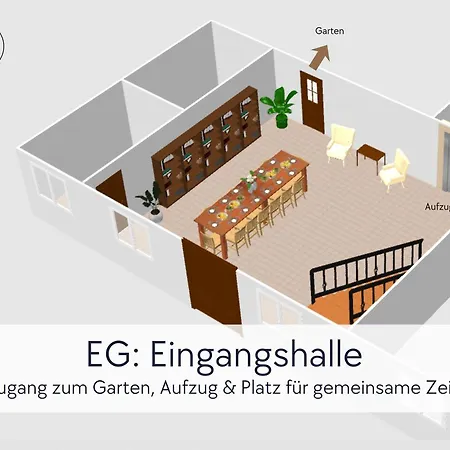 Appartement Alte Foersterei - Altstadtwohnung Mit Stil & Aufzug - In Der Hinterburg - Mit Garten, Parkplatz & E-ladestation - Hunde Willkommen - Fulda, Bad Hersfeld, Alsfeld In 25 Km Entfernung Schlitz