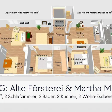 Appartement Alte Foersterei - Altstadtwohnung Mit Stil & Aufzug - In Der Hinterburg - Mit Garten, Parkplatz & E-ladestation - Hunde Willkommen - Fulda, Bad Hersfeld, Alsfeld In 25 Km Entfernung